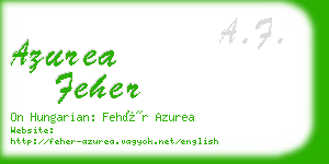 azurea feher business card